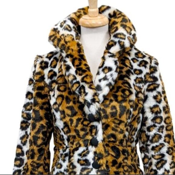NWT Sourpuss Harlow Leopard Fur Coat - Picture 3 of 8
